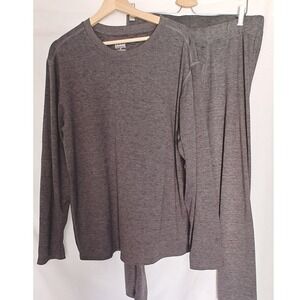 Savane Thermal Base Layer Set Mens XL Gray‎ Heather Long Sleeve Top Tights